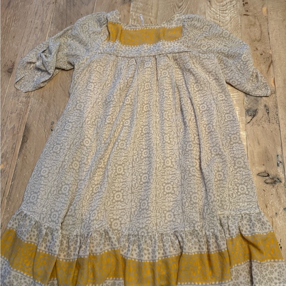 Free People Penny Lane Dress Boho Mini Peasant Shift Floral Chiffon Size XS - Picture 8 of 11